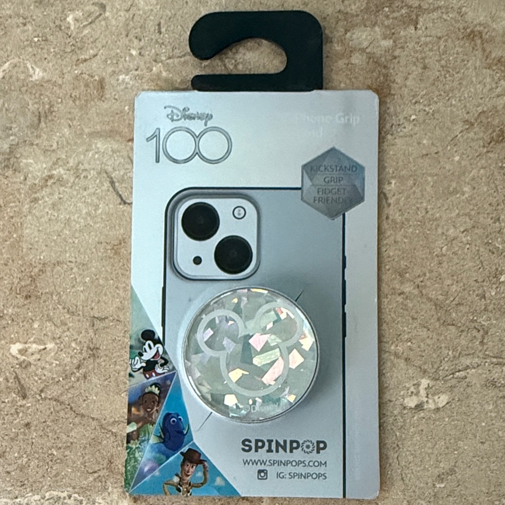 Disney SpinPop Phone Grip - Iridescent Silver